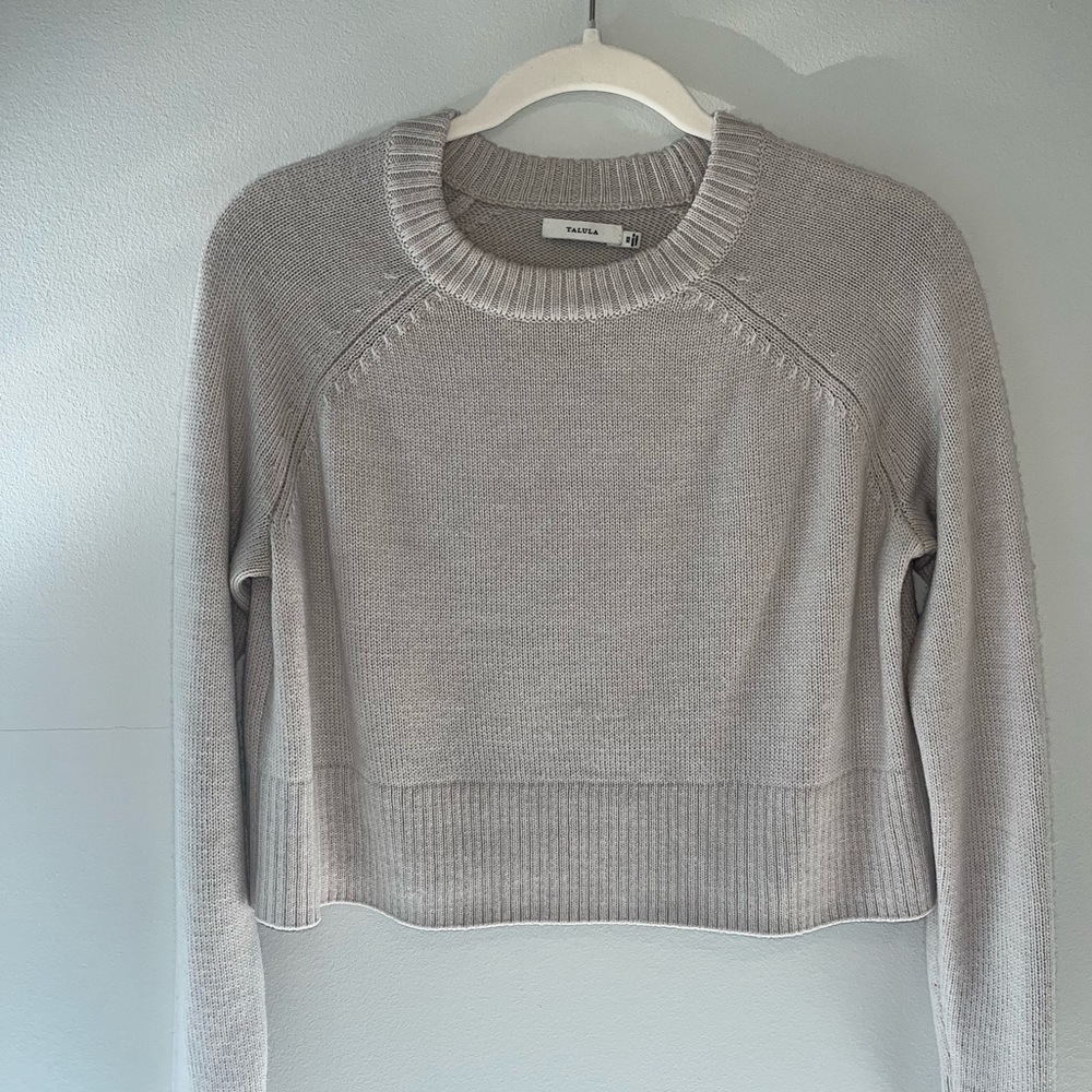Talula Extra Small Cream Crew Neck Sweater